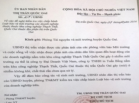 Huyện Quốc Oai (Hà Nội):  Chính quyền không cung cấp thông tin cho báo chí 