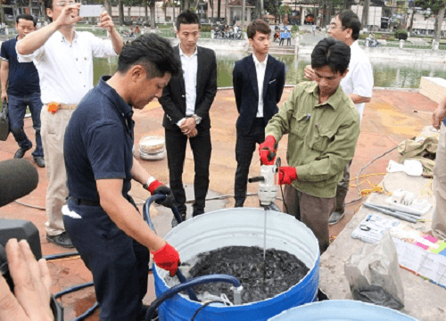 Hải Phòng: Ứng dụng công nghệ xử lý nước hồ bằng bột Bakture của Nhật Bản