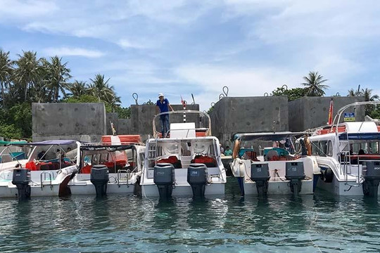 Quảng Ngãi: Đình chỉ 10 canô chở khách qua đảo bé