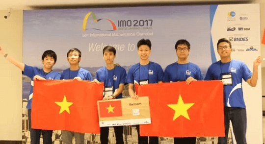 Đội tuyển quốc gia Việt Nam đứng thứ ba tại kỳ thi Olympic Toán quốc tế 2017