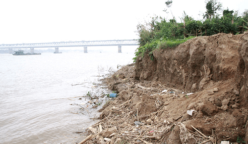 Chi gần 30 tỷ đồng xử lý chống sạt lở bờ hữu sông Hồng