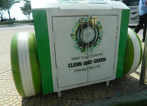 Khám phá thùng rác thông minh có thể sạc pin di động ở Đà Nẵng