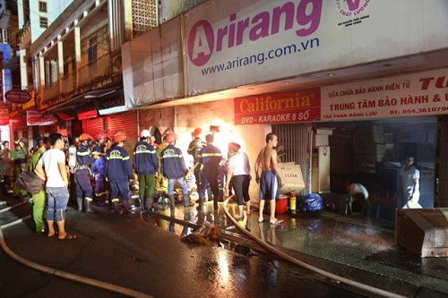 Thừa Thiên-Huế: Cháy cửa hàng điện dân dụng trong đêm