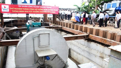 TP.Hồ Chí Minh: Thử nghiệm thành công “siêu máy bơm” chống ngập