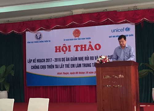 Ninh Thuận tổ chức Hội thảo “Giảm nhẹ rủi ro và tăng cường khả năng chống chịu cho trẻ em”
