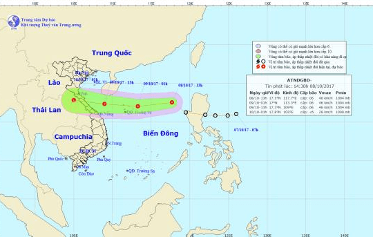Áp thấp nhiệt đới “thần tốc” di chuyển với sức gió mạnh cấp 8
