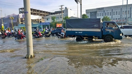 Cần Thơ ngập nặng do mực nước trên sông Hậu vượt báo động 3