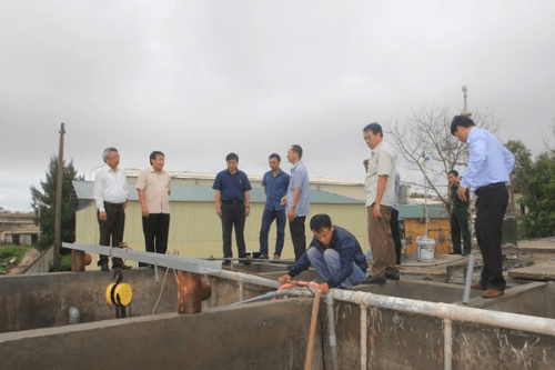 Kiểm tra công tác bảo vệ môi trường tại Nhà máy chế biến Thủy sản đông lạnh Elites Việt Trung