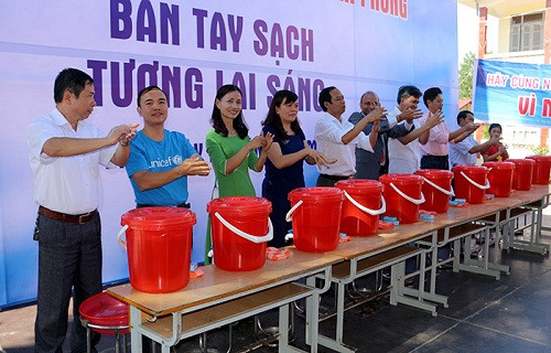 Điện Biên: Gần 800 học sinh tham gia Lễ phát động hưởng ứng Ngày thế giới rửa tay với xà phòng