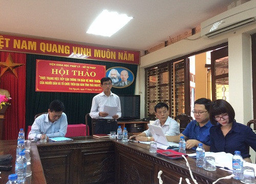 Hội thảo: Thực trạng tiếp cận thông tin bảo vệ môi trường của cá nhân và tổ chức trên địa bàn tỉnh Thái Nguyên