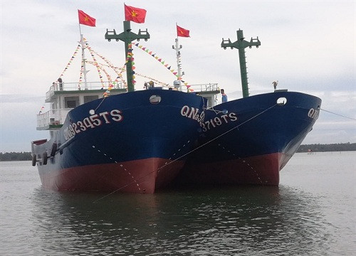 Quảng Nam: Hạ thủy tàu dịch vụ hậu cần nghề cá vỏ thép trị giá 16 tỷ đồng