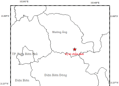 Tiếp tục xảy ra động đất mạnh 4.3 độ richter tại Điện Biên