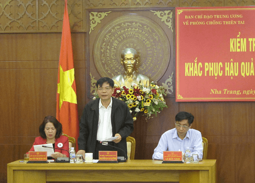 Bộ trưởng – Trưởng ban Nguyễn Xuân Cường kiểm tra công tác khắc phục hậu quả và tái thiết sau bão số 12 tại Khánh Hòa