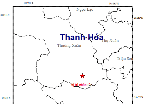 Bất ngờ xảy ra động đất 3.0 độ richter tại Thanh Hóa