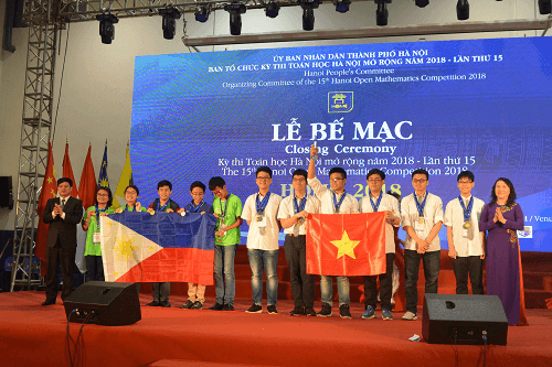 55 thí sinh xuất sắc đạt giải tại Kỳ thi Toán học Hà Nội mở rộng năm 2018