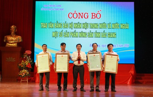 Bắc Giang: Công bố các nhãn hiệu nông sản được bảo hộ ở trong và ngoài nước