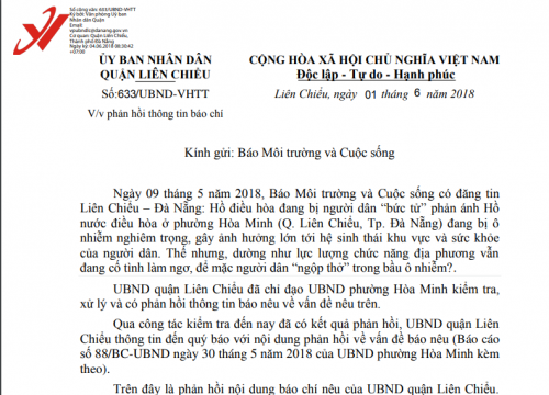 Quận Liên Chiểu sẽ sớm khắc phục để đảm bảo vệ sinh môi trường, an toàn lưới điện