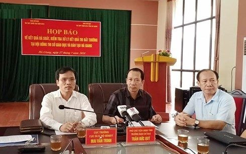 Bộ GD&ĐT họp báo thông tin về những sai phạm trong khâu chấm thi tại Hà Giang