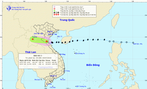 Bão Sơn Tinh suy yếu thành áp thấp nhiệt đới