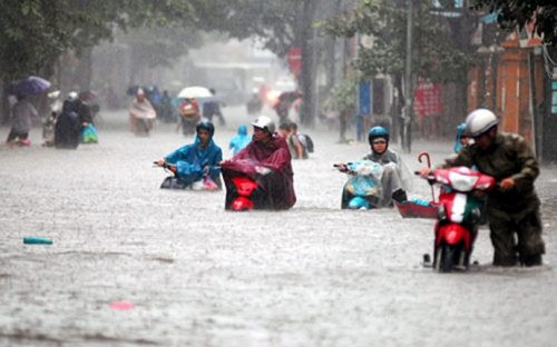 Ảnh hưởng áp thấp, từ Đà Nẵng đến Bình Thuận có mưa lớn trên diện rộng