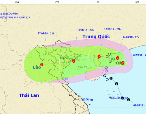 Bão số 4 giật cấp 11 sẽ đổ bộ vào vùng biển Quảng Ninh – Nam Định