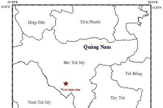 Hai trận động đất liên tiếp xảy ra tại Quảng Nam và Sơn La