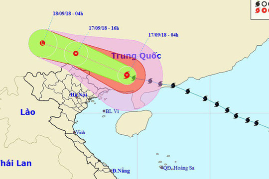 Vùng núi phía Bắc nước ta có nguy cơ lũ quét khi bão Mangkhut di chuyển sâu vào Trung Quốc