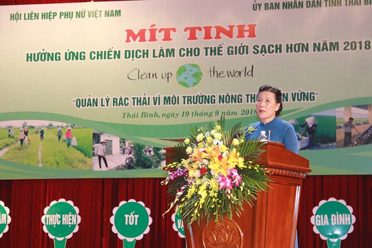 Hội LHPN Việt Nam hưởng ứng Chiến dịch ‘Làm cho thế giới sạch hơn’