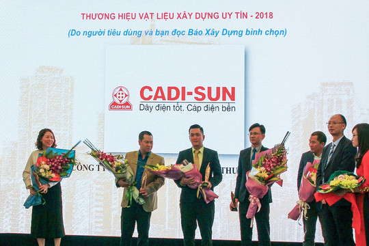 CADI-SUN lọt Top 10 Thương hiệu Nội thất – Vật liệu Xây dựng uy tín 2018