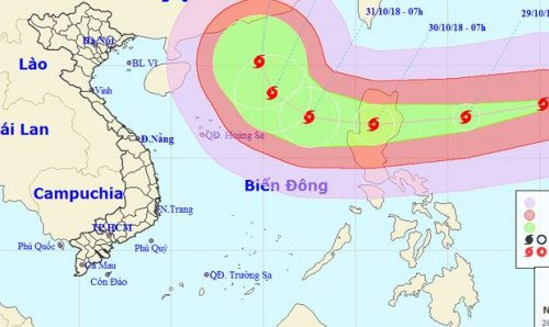 Gần Biển Đông: Siêu bão Yutu giật trên cấp 17