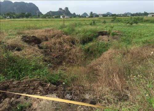 Quảng Ninh: Xuất hiện hố đất bị sụt lún rộng khoảng 30m2 ngay sát nhà dân