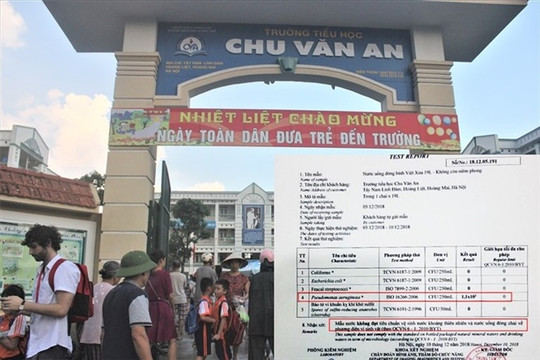Phát hiện nước uống trong trường tiểu học Chu Văn An, Hà Nội nhiễm trực khuẩn