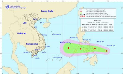 Áp thấp nhiệt đới sắp vào biển Đông, có khả năng mạnh lên thành bão