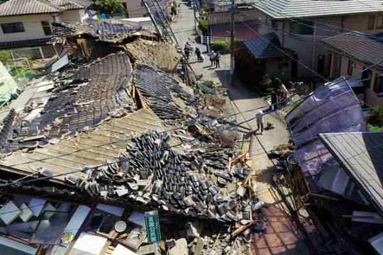Động đất lại rung chuyển miền Nam Nhật Bản