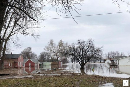Mỹ: Lũ lụt tràn về vùng Trung Tây, đe dọa 2 bang Missouri và Kansas