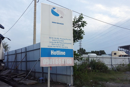 Phường Phú Hữu (quận 9 – Tp. Hồ Chí Minh): Trạm trộn bê tông Pacific hoạt động gây ô nhiễm môi trường, người dân bức xúc