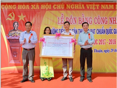 Huyện Vĩnh Thuận (Kiên Giang): Nỗ lực trong xây dựng trường tiểu học đạt chuẩn quốc gia.