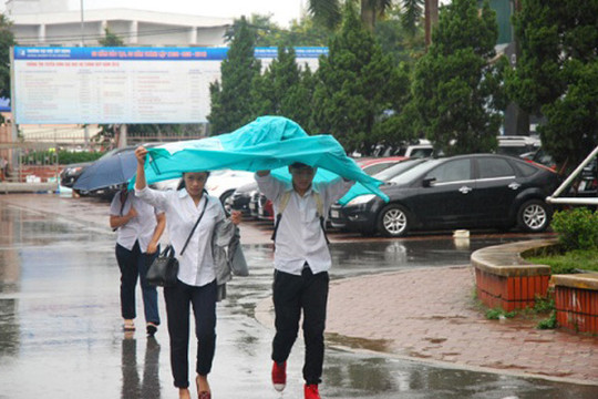 Miền Bắc: Thời tiết xấu trong kỳ thi tốt nghiệp THPT Quốc gia