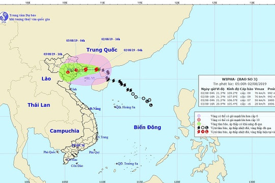 Bão số 3 đã vào vịnh Bắc Bộ, Quảng Ninh – Hải Phòng gió giật mạnh
