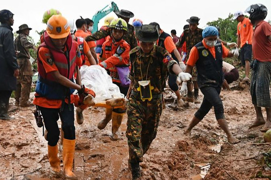 Myanmar: Lở đất, hơn 50 người thiệt mạng