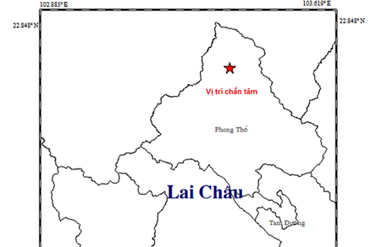 Lai Châu: Động đất với rung chấn 3,8 độ richter xảy tại huyện miền núi Phong Châu