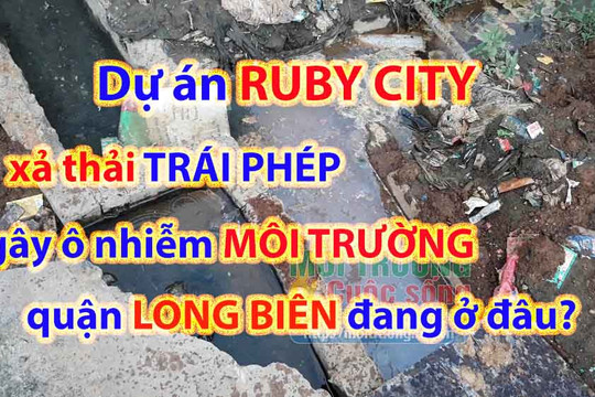 Hà Nội – Bài 1: Dự án Ruby City CT3 Phúc Lợi xả thải trái phép gây ô nhiễm môi trường, UBND quận Long Biên đang ở đâu?