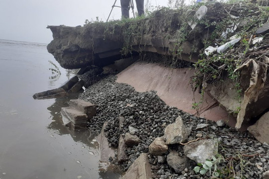 Hà Tĩnh: Khắc phục sự cố đê biển hơn 300 tỉ đồng sạt lở sau mưa lũ