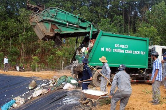 Quảng Nam: Sau hơn 3 tháng bị gián đoạn bãi rác Tam Xuân 2 hoạt động trở lại