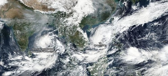 Cùng lúc xuất hiện 4 cơn bão và áp thấp nhiệt đới trên các đại dương