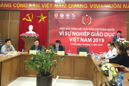 44 tác phẩm đạt Giải báo chí “Vì sự nghiệp Giáo dục Việt Nam” năm 2019