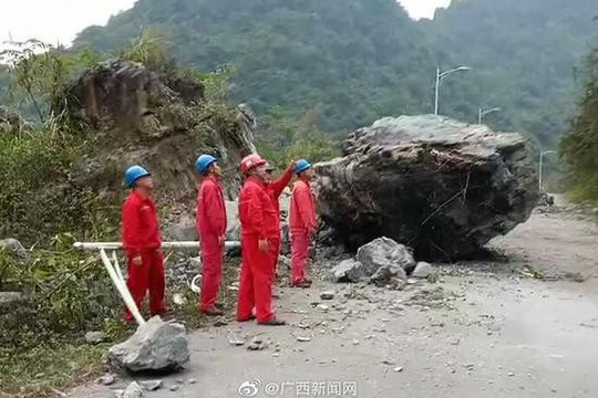 Trung Quốc: Tỉnh Quảng Tây xảy ra 56 đợt dư chấn