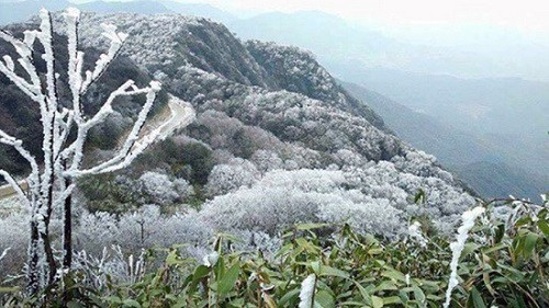 Núi Mẫu Sơn: Nhiệt độ giảm tới 4,1 độ C