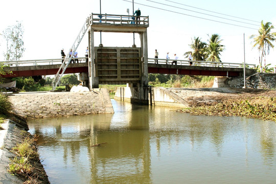 Thủy điện thượng nguồn sông Mê Kông giảm xả nước khiến xâm nhập mặn tăng