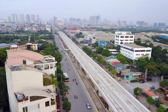 Dự án đường sắt Nhổn – Ga Hà Nội: Hoàn thành xây dựng đoạn tuyến trên cao